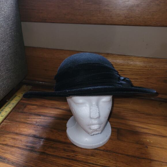 Women's Scala Hat 100% Wool USA Black - Picture 2 of 8